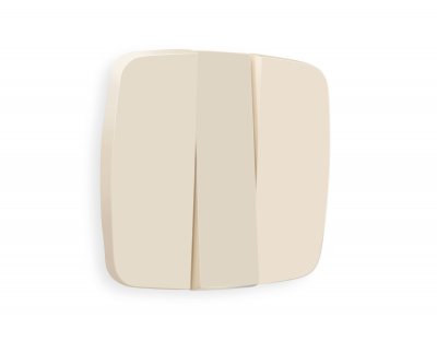 Лицевая панель OMEGA (Бежевый матовый) для 3-кл выключателей QUANT OP3250 Ambrella Volt