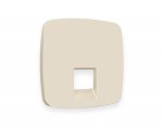 Лицевая панель OMEGA (Бежевый матовый) для компьютерной/телефонной розетки RJ-45/RJ-11 QUANT OP3320 Ambrella Volt