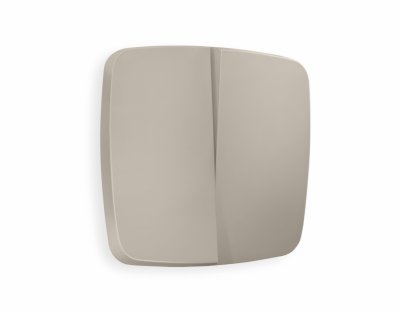 Лицевая панель OMEGA (Серо-бежевый матовый) для 2-кл выключателей QUANT OP3630 Ambrella Volt Лицевая панель OMEGA (Серо-бежевый матовый) для 2-кл выключателей QUANT OP3630 Ambrella Volt