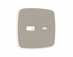 Лицевая панель OMEGA (Серо-бежевый матовый) для розетки 2USB A+C QUANT OP3710 Ambrella Volt