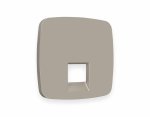 Лицевая панель OMEGA (Серо-бежевый матовый) для компьютерной/телефонной розетки RJ-45/RJ-11 QUANT OP3720 Ambrella Volt