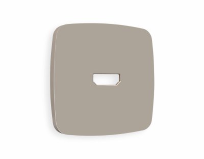Лицевая панель OMEGA (Серо-бежевый матовый) для HDMI розетки QUANT OP3740 Ambrella Volt