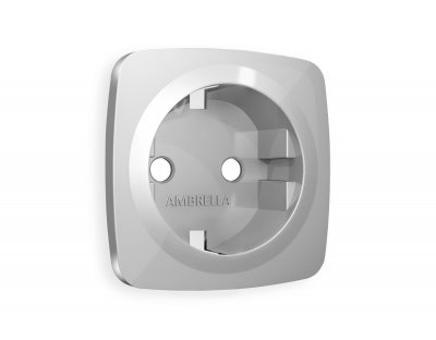 Лицевая панель OMEGA (Серебро глянец) для электрической розетки с заземлением QUANT OP4060 Ambrella Volt Лицевая панель OMEGA (Серебро глянец) для электрической розетки с заземлением QUANT OP4060 Ambrella Volt