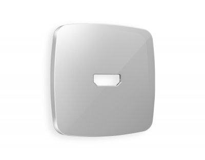 Лицевая панель OMEGA (Серебро глянец) для HDMI розетки QUANT OP4140 Ambrella Volt