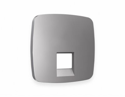 Лицевая панель OMEGA (Сталь матовый) для компьютерной/телефонной розетки RJ-45/RJ-11 QUANT OP5120 Ambrella Volt Лицевая панель OMEGA (Сталь матовый) для компьютерной/телефонной розетки RJ-45/RJ-11 QUANT OP5120 Ambrella Volt