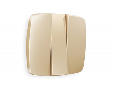 Лицевая панель OMEGA (Шампань) для 3-клавишных выключателей QUANT OP6050 Ambrella Volt