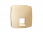 Лицевая панель OMEGA (Шампань) для компьютерной/телефонной розетки RJ-45/RJ-11 QUANT OP6120 Ambrella Volt