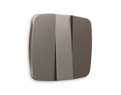 Лицевая панель OMEGA (Темная бронза матовый) для 3-клавишных выключателей QUANT OP6350 Ambrella Volt