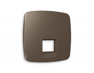 Лицевая панель OMEGA (Темная бронза матовый) для компьютерной/телефонной розетки RJ-45/RJ-11 QUANT OP6420 Ambrella Volt Лицевая панель OMEGA (Темная бронза матовый) для компьютерной/телефонной розетки RJ-45/RJ-11 QUANT OP6420 Ambrella Volt