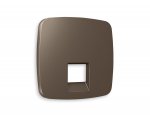 Лицевая панель OMEGA (Темная бронза матовый) для компьютерной/телефонной розетки RJ-45/RJ-11 QUANT OP6420 Ambrella Volt