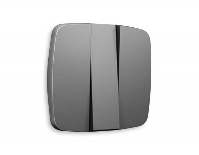 Лицевая панель OMEGA (Антрацит серый) для 3-клавишных выключателей QUANT OP6550 Ambrella Volt