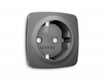 Лицевая панель OMEGA (Антрацит серый) для электрической розетки с заземлением QUANT OP6560 Ambrella Volt