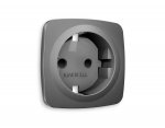 Лицевая панель OMEGA (Антрацит серый) для электрической розетки с заземлением со шторками QUANT OP6570 Ambrella Volt