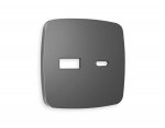 Лицевая панель OMEGA (Антрацит серый) для розетки 2USB тип A+C QUANT OP6610 Ambrella Volt