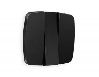 Лицевая панель OMEGA (Черный матовый) для 3-клавишных выключателей QUANT OP8050 Ambrella Volt