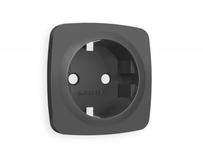 Лицевая панель OMEGA (Графит Мягкое касание) для электрической розетки с заземлением QUANT OP9060 Ambrella Volt Лицевая панель OMEGA (Графит Мягкое касание) для электрической розетки с заземлением QUANT OP9060 Ambrella Volt