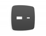 Лицевая панель OMEGA (Графит Мягкое касание) для розетки 2USB тип A+C QUANT OP9110 Ambrella Volt