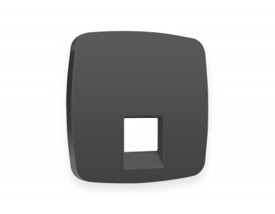 Лицевая панель OMEGA (Графит Мягкое касание) для компьютерной/телефонной розетки RJ-45/RJ-11 QUANT OP9120 Ambrella Volt Лицевая панель OMEGA (Графит Мягкое касание) для компьютерной/телефонной розетки RJ-45/RJ-11 QUANT OP9120 Ambrella Volt