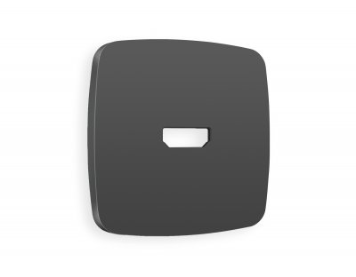 Лицевая панель OMEGA (Графит Мягкое касание) для HDMI розетки QUANT OP9140 Ambrella Volt Лицевая панель OMEGA (Графит Мягкое касание) для HDMI розетки QUANT OP9140 Ambrella Volt