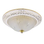 Светильник потолочный OREON01-CL60E27*2WH металл, стекло E27*2*60W