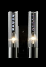 Светильник бра Crystal Lux OTONO AP2 BLACK CHROMIUM/TRANSPARENTE (2632/402)