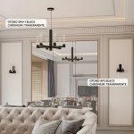 Светильник бра Crystal Lux OTONO AP2 BLACK CHROMIUM/TRANSPARENTE (2632/402)