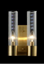 Светильник бра Crystal Lux OTONO AP2 BRASS/TRANSPARENTE (2633/402)