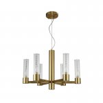 Светильник Crystal Lux OTONO SP6+1 BRASS//TRANSPARENTE