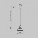 Подвесной светильник Maytoni P001PL-01BZ Tone