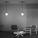 Подвесной светильник шар 200мм Maytoni P039PL-5W3K-20INS-B Luna