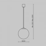 Подвесной светильник Maytoni P039PL-5W4K-20-B Luna