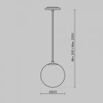 Подвесной светильник Maytoni P039PL-5W4K-20INS-B Luna