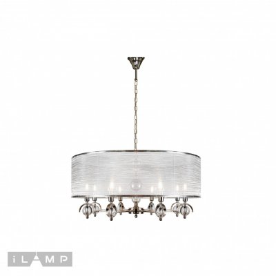 Подвесная люстра iLamp Chelsea P2400-8 Nickel Подвесная люстра iLamp Chelsea P2400-8 Nickel