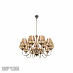 Подвесная люстра iLamp Rolling P2406-10+5 Nickel