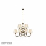 Подвесная люстра iLamp Armonia P2510-8+4 Никель+беж