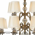 Подвесная люстра iLamp Armonia P2510-8+4 Никель+беж