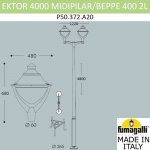 Парковый фонарь  FUMAGALLI EKTOR 4000/MIDIPILAR/BEPPE 2L LED-HIP P50.372.A20.AXH27