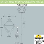Парковый фонарь  FUMAGALLI EKTOR 4000/MIDIPILAR/BEPPE 2L LED GX-53 P50.372.A20.LXD6L