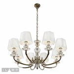 Подвесная люстра iLamp Holywood P9399-8 Никель+белый