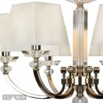 Подвесная люстра iLamp Blues P9404-6 Никель+белый