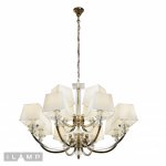 Подвесная люстра iLamp Blues P9404-8+4 Никель+белый