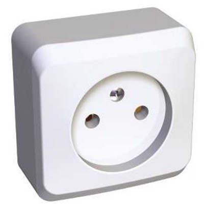 Lexel Этюд 1-ая розетка без заземления белый (накладные) (PA16-001b) Lexel Этюд 1-ая розетка без заземления белый (накладные) (PA16-001b)