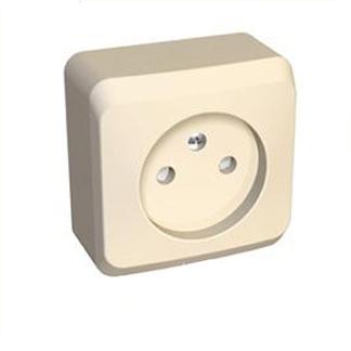 Lexel Этюд 1-ая розетка без заземления, со шторками кремовый (накладные) (PA16-002k) Lexel Этюд 1-ая розетка без заземления, со шторками кремовый (накладные) (PA16-002k)