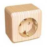 Lexel Этюд розетка с заземлением со шторками (накладные) (PA16-004d)