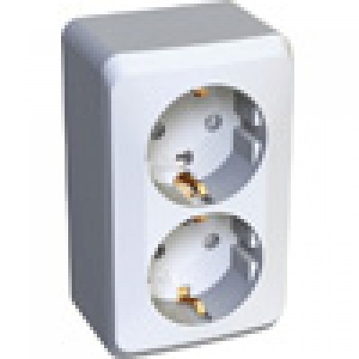 Lexel Этюд 2-ая розетка без заземления белый (накладные) (PA16-005b) Lexel Этюд 2-ая розетка без заземления белый (накладные) (PA16-005b)