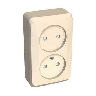 Lexel Этюд 2-ая розетка без заземления, со шторками кремовый (накладные) (PA16-006k) Lexel Этюд 2-ая розетка без заземления, со шторками кремовый (накладные) (PA16-006k)