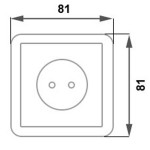 Lexel Этюд 1-ая розетка без заземления, со шторками белый (скр.устан.) (PC16-002b)