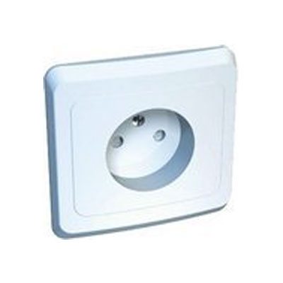 Lexel Этюд 1-ая розетка без заземления, со шторками белый (скр.устан.) (PC16-002b) Lexel Этюд 1-ая розетка без заземления, со шторками белый (скр.устан.) (PC16-002b)