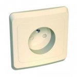 Lexel Этюд 1-ая розетка без заземления, со шторками кремовый (скр.устан.) (PC16-002k)