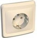 Lexel Этюд 1-ая розетка с заземлением, со шторками кремовый (скр.устан.) (PC16-004k)